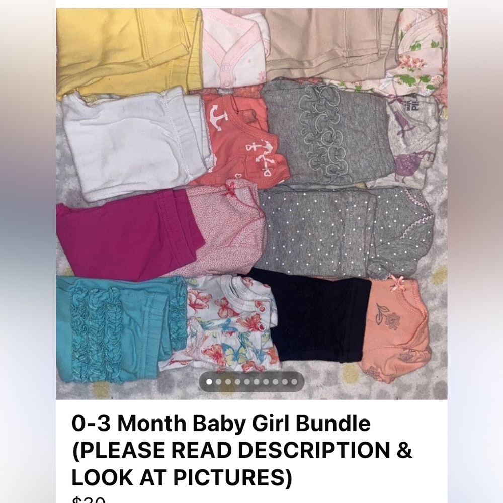 0-3 Month Baby Girl Bundle (PLEASE READ DESCRIPTION & LOOK AT PICTURES)